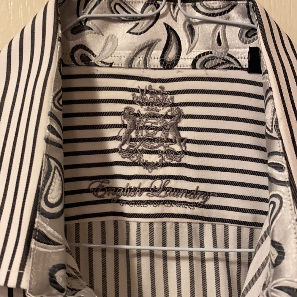 english laundry striped button down